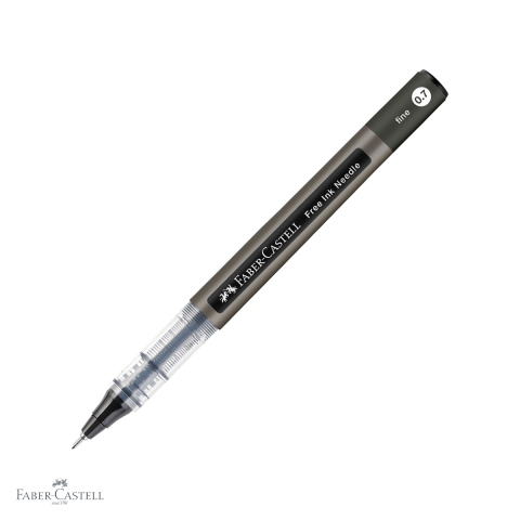 Rollere - Roller Faber-Castell Free Ink, varf ac 0.7mm, cerneala neagra, scriere fina si confortabila