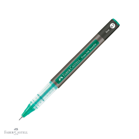 Rollere - Roller Faber-Castell Free Ink, varf ac 0.7mm, cerneala verde, scriere fina si confortabila