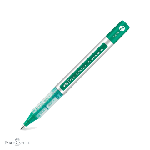 Rollere - Roller Faber-Castell Free Ink, varf conic 0.5mm, linie extra fina, culoare verde