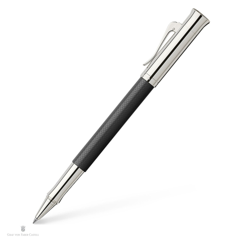 Instrumente de scris - Roller Graf von Faber Castell Guilloche, negru, cu varf de precizie M