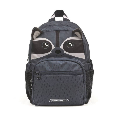 Ghiozdane si rucsacuri scolare - Rucsac Gradinita Mini Rocky Raccoon Gri, Schneiders Kids, 18.5 x 27 x 11 cm, 6 L, gri