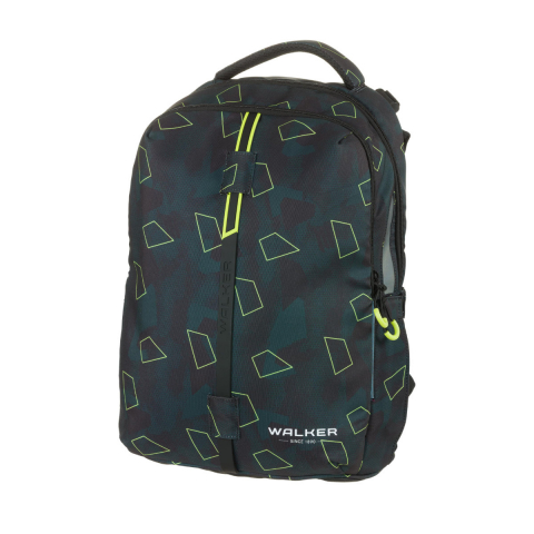 Ghiozdane si rucsacuri scolare - Rucsac Scolar Elite 2.0 Green Polygon, Walker by Schneiders, 32 x 46 x 20 cm, 32 L, verde