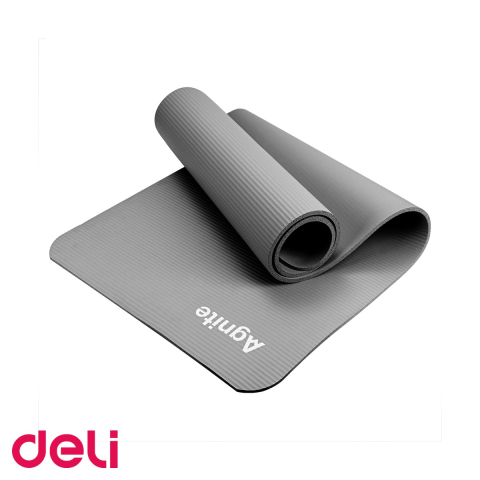 Sport si activitati sportive - Saltea yoga Deli, material NBR anti-alunecare, cu husa de transport inclusa, pentru antrenament si relaxare