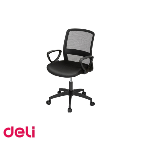 Birou & Ergonomie - Scaun de birou Deli 4507 cu spatar mesh ergonomic, cotiere fixe si reglare inaltime, pentru uz zilnic la birou