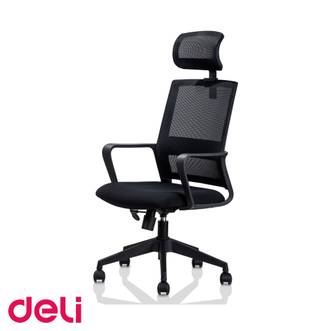 Birou & Ergonomie - Scaun de birou Deli Executive 4503, spatar si sezut mesh respirabil, tetiera reglabila, ergonomic pentru munca la birou