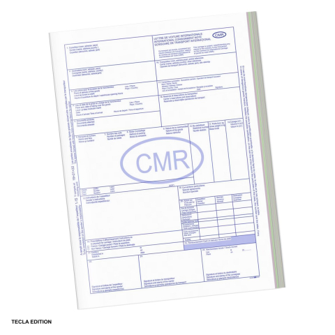 Tipizate nepersonalizate - Scrisoare de transport CMR pentru trafic international, A4, autocopiativ, 25 seturi x 5 exemplare, 125 file