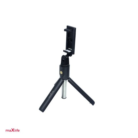 Selfie Stickuri & Stative pentru Smartphone - Selfie stick Maxlife Bluetooth tripod MXST-100, tija 69 cm, rotire 360 ​​°, telecomanda,  Negru
