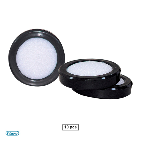Birotica papetarie - Set 10 buretiere Flaro simple, din plastic, diametru 80 mm
