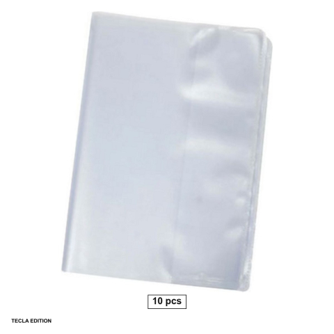 Birotica papetarie - Set 10 coperte pentru carte normala, din polipropilena, 355x240 mm, transparente