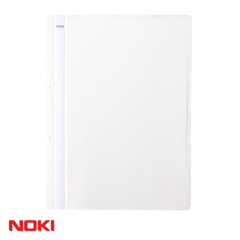 Dosare plastic - Set 10 dosare plastic cu sina si gauri Noki, format A4, transparent, pentru organizare documente