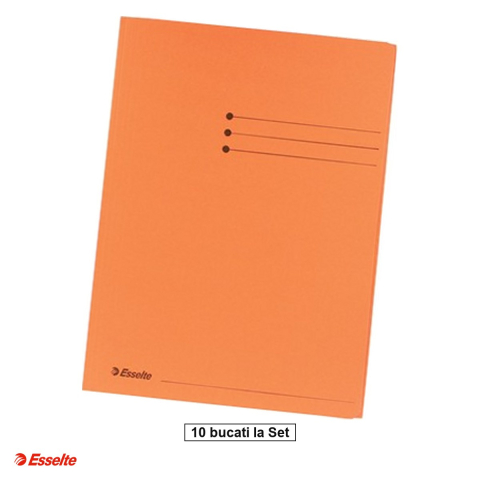 Dosare - Set 10 dosare tip plic Esselte, carton, A4, capacitate 250 coli, pentru arhivare, portocaliu