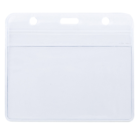 Identificare si Badge-uri - Set 10 Ecusoane Orizontale 91x56mm cu Sistem Zip Ermetic si Prindere Universala - Suporturi Impermeabile pentru Badge-uri si Carduri