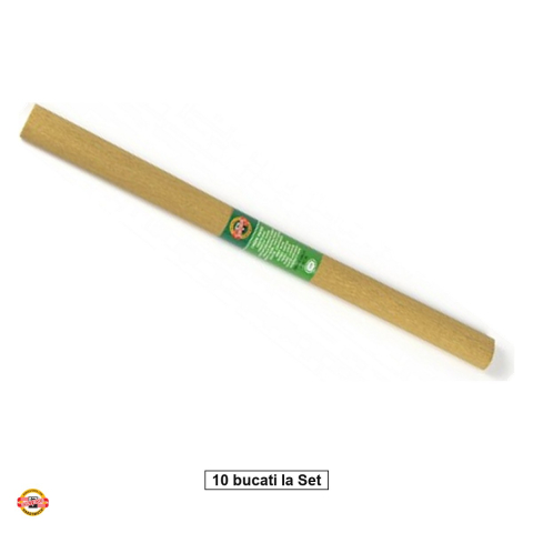 Birotica papetarie - Set 10 hartii creponate aurii Koh-I-Noor, 200 x 50 cm, pentru decoratiuni si activitati craft