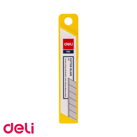 Cuttere si lame de rezerva - Set 10 lame inox pentru cutter mare Deli, 100x18x0.5 mm, taiere precisa si durabila