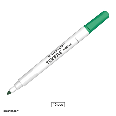 Instrumente de scris - Set 10 markere pentru textile Centropen 2739, varf rotund 1.8 mm, 10 culori