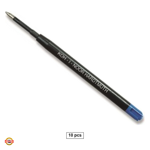 Birotica papetarie - Set 10 mine pix Koh-I-Noor tip Parker din plastic, varf 0.8 mm, lungime 98 mm, albastre