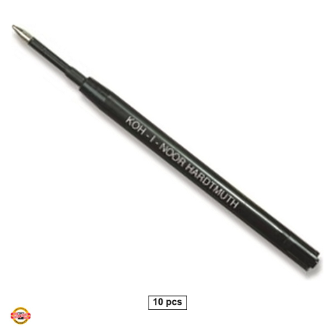 Birotica papetarie - Set 10 mine pix Koh-I-Noor tip Parker din plastic, varf 0.8 mm, lungime 98 mm, negre