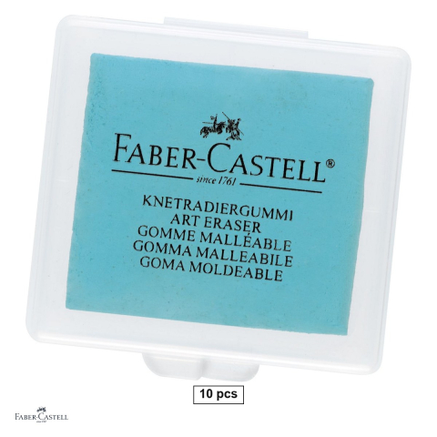 Birotica papetarie - Set 10 radiere modelabile Faber-Castell Art Trend pentru carbune si pastel, culori asortate