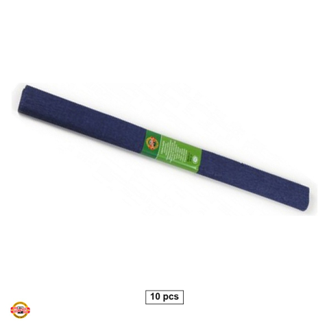 Birotica papetarie - Set 10 role hartie creponata albastru prusian Koh-I-Noor, 200 x 50 cm, pentru decoratiuni si activitati craft
