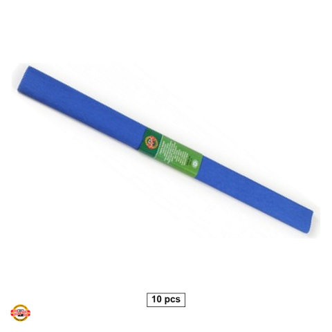 Birotica papetarie - Set 10 role hartie creponata bleumarin Koh-I-Noor, 200 x 50 cm, pentru decoratiuni si activitati craft
