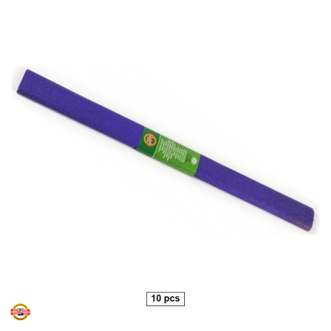 Birotica papetarie - Set 10 role hartie creponata mov Koh-I-Noor, 200 x 50 cm, pentru decoratiuni si activitati craft