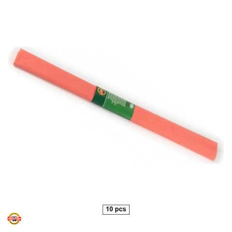 Birotica papetarie - Set 10 role hartie creponata roz deschis Koh-I-Noor, 200 x 50 cm, pentru decoratiuni si activitati craft