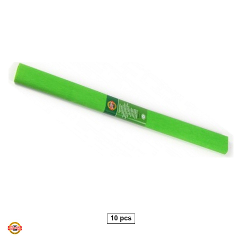 Birotica papetarie - Set 10 role hartie creponata verde deschis Koh-I-Noor, 200 x 50 cm, pentru decoratiuni si activitati craft