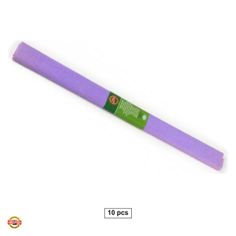 Birotica papetarie - Set 10 role hartie creponata violet deschis Koh-I-Noor, 200 x 50 cm, pentru decoratiuni si activitati craft