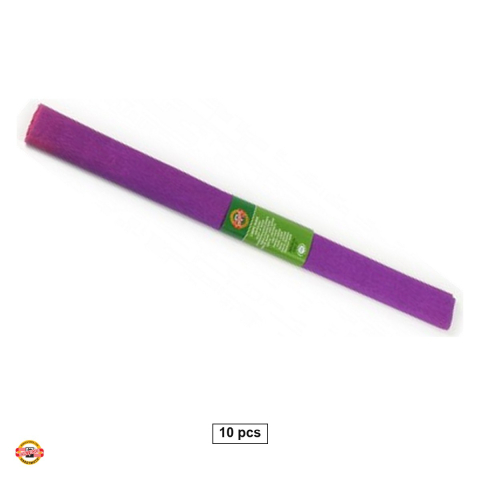 Birotica papetarie - Set 10 role hartie creponata violet Koh-I-Noor, 200 x 50 cm, pentru decoratiuni si activitati craft