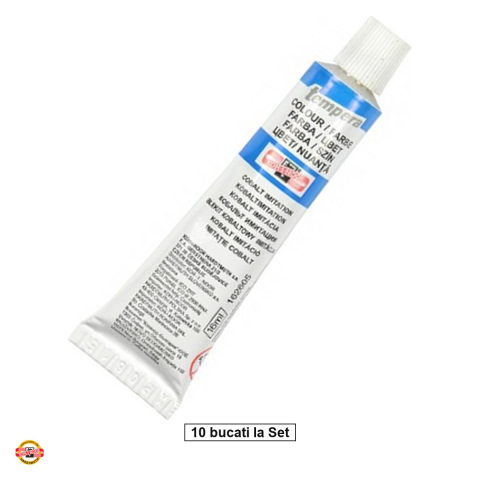 Birotica papetarie - Set 10 tempere albastre Koh-I-Noor tub 16 ml, Culori vii
