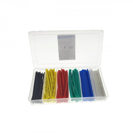 Elemente de prindere - Set 100 tuburi termocontractabile, Lanberg 41461, 6 culori, lungime 100mm