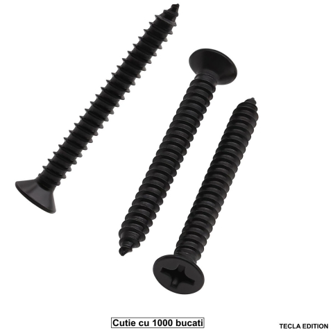 Sisteme de Fixare - Set 1000 Suruburi Universale pentru Rigips, Dimensiuni Mari, 4.2x70 mm, Autofiletante, pentru Aplicatii Speciale, Cap Inecat, Otel Fosfatat