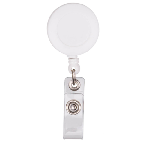 Identificare si Badge-uri - Set 12 Bucati Dispozitiv cu Snur Retractabil extensibil 80 cm, Alb - Bratara Retractabila pentru Carduri, Badge-uri si Acces