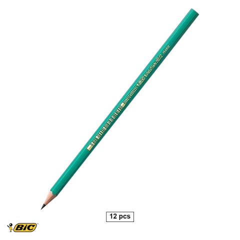 Instrumente de scris - Set 12 creioane grafit Bic Evolution 650, HB, fara radiera, fara lemn, hexagonale