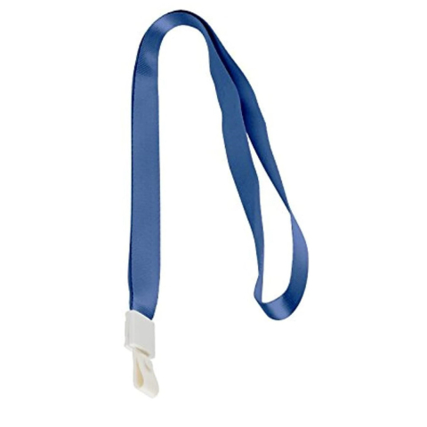 Identificare si Badge-uri - Set 12 Snururi (Lanyard) Albastre, Textile, pentru Ecuson, cu Capsa PVC, lungime 450mm, latime 10 mm, Model 8352