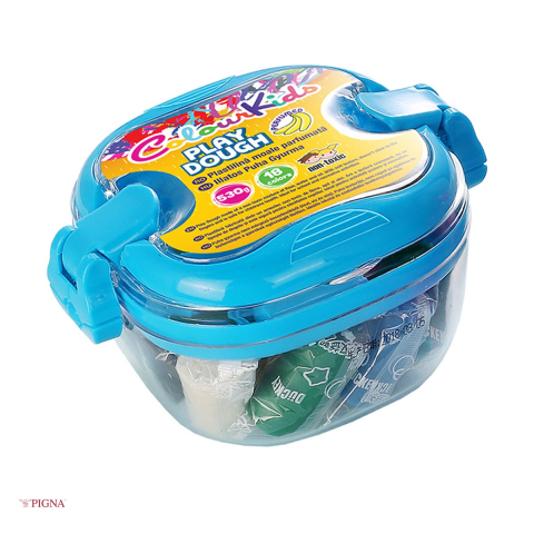 Birotica papetarie - Set 18 plastiline Pigna Colour Kids, 18 culori, 530 g
