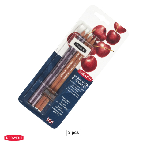 Creioane colorate si carioci - Set 2 creioane pentru amestec si finisaj Derwent, incolore