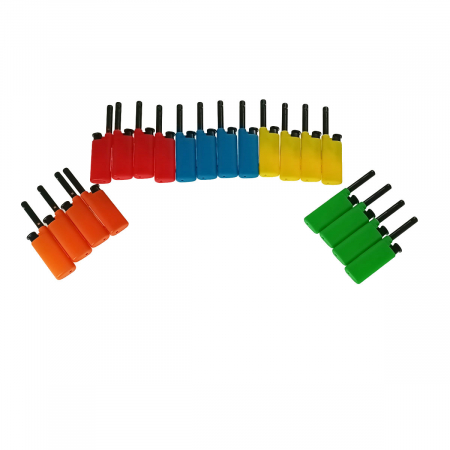 Bricolaj - Set 20 brichete cu gaz, BRC00026, reincarcabile, pentru aprins focul, multicolor