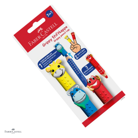 Birotica papetarie - Set 3 capace pentru creioane grippy Faber-Castell