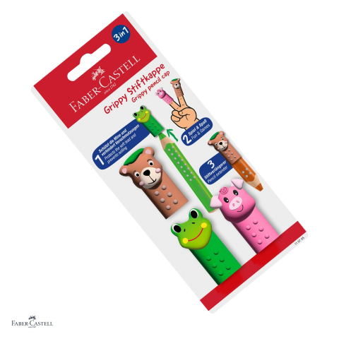 Birotica papetarie - Set 3 capace pentru creioane grippy model 2 Faber-Castell