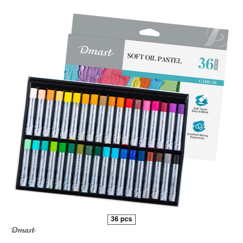 Creioane colorate si carioci - Set 36 creioane pastel ulei Dmast by Pebeo, 36 culori