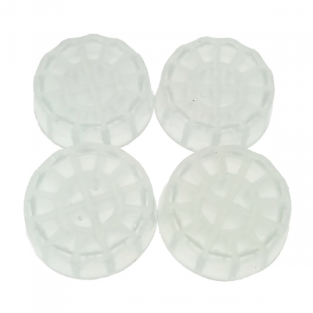 Set protectie - Set 4 suporturi antivibratie, anti-derapante si anti-zgomot, din silicon, pentru masina de spalat rufe, vase si uscatoare de rufe, transparente