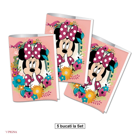 Alte accesorii scolare - Set 5 coperte Pigna Minnie, A5, caiet