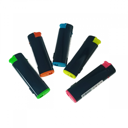 Bricolaj - Set 50 brichete cu LED, de buzunar, BRFL00051, 81 x 25 x 10 mm, flacara reglabila, multicolor