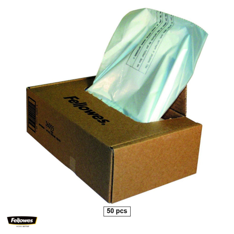Birotica papetarie - Set 50 saci Fellowes pentru distrugatoare de documente, capacitate 165 l