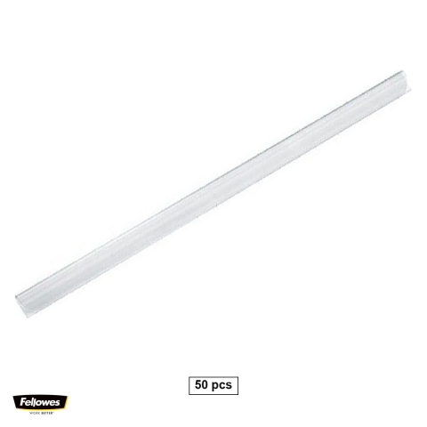 Birotica papetarie - Set 50 sine de prindere Fellowes A4 de 4 mm pentru 25 coli, fara perforarea hartiei, transparente