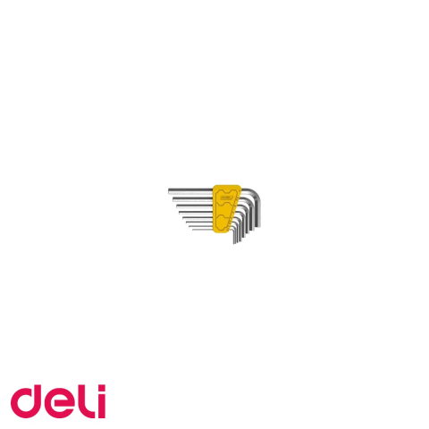 Unelte de mana - Set 8 chei imbus cap sferic Deli, otel inalta calitate, portabil, pentru suruburi metrice