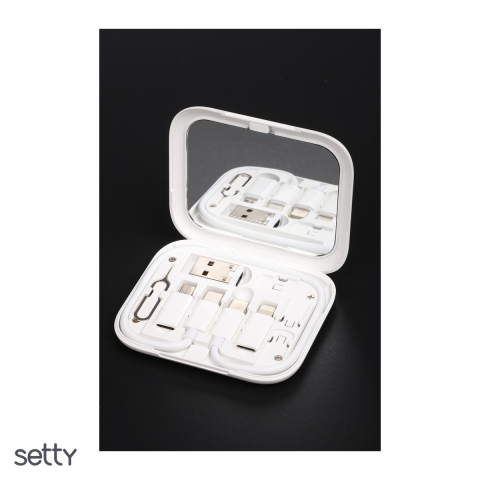 Adaptoare smartphone - Set adaptoare priza Setty AD-S11-16 11 in 1, roz