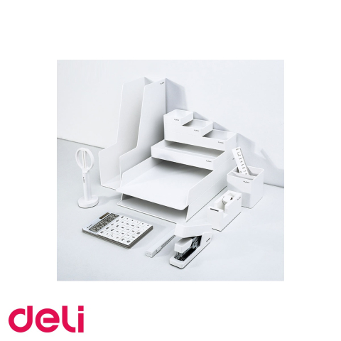 Organizatoare si suporturi de birou - Set birou premium 14 piese Deli NuSign, organizator modular din ABS, pentru birou acasa sau la scoala