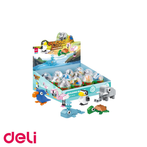 Seturi si jocuri creative - Set blocuri constructii tip Lego Deli, model animale asortate, din plastic, jucarie creativa si educativa pentru copii